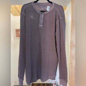 Old Navy Men's Long Sleeve Henley - Taupe